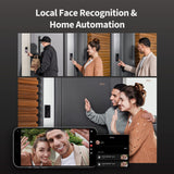 Aqara G4 Video Doorbell with Chime, Wireless or Wired Doorbell, Facial Recognition and Automation, 2.4GHz WiFi, 1080p, Wireless Doorbell with Camera, Compatible with HomeKit, Alexa, Google Home