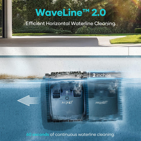 AIPER Scuba X1 Cordless Robotic Pool Cleaner, 6600 GPH High-Power Suction with Dual-Jet, Multi-Layer Filtration System, Horizontal Waterline Scrubbing, Ideal for Inground Pools