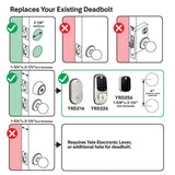 Yale Assure Deadbolt Lock with Touchscreen, Satin Nickel Digital Non-Connected Entry Door Lock with Electronic Keypad and Back-Up Key, ‎‎YRD226NR619