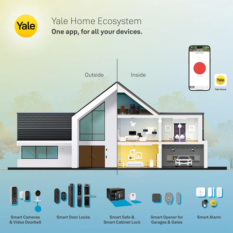 Yale YDM4109A Digital Fingerprint and Password Smart Mortise Lock - Black (Works with Yale Home App)