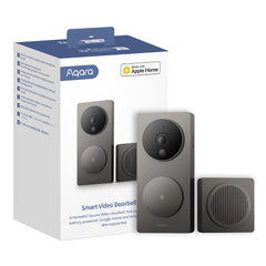 Aqara G4 Video Doorbell with Chime, Wireless or Wired Doorbell, Facial Recognition and Automation, 2.4GHz WiFi, 1080p, Wireless Doorbell with Camera, Compatible with HomeKit, Alexa, Google Home